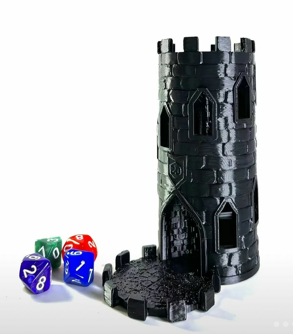 Small Dice Tower Black