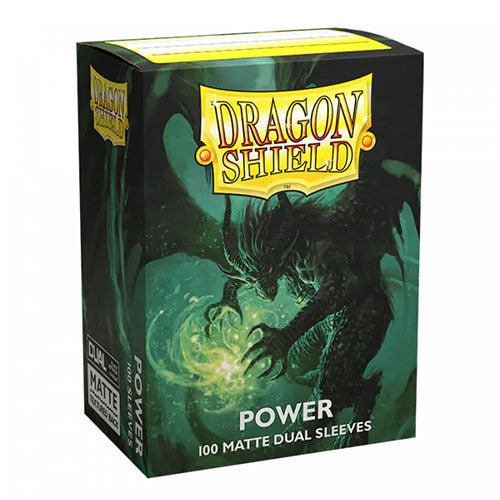 Dragon Shield 100 Matte Dual Sleeves - Metallic Power Green - LIMITED EDITION