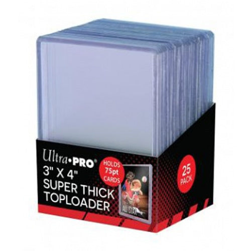 Ultra Pro 3" x 4" Super Thick Toploader 25 Pack 75pt