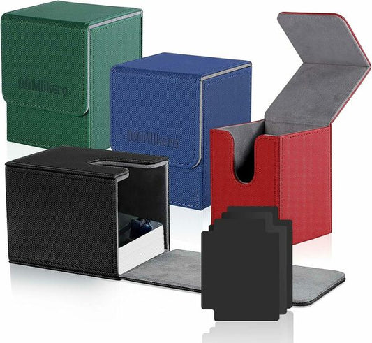 Black Faux Leather Deck Box