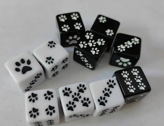 Paw Print D6 x2