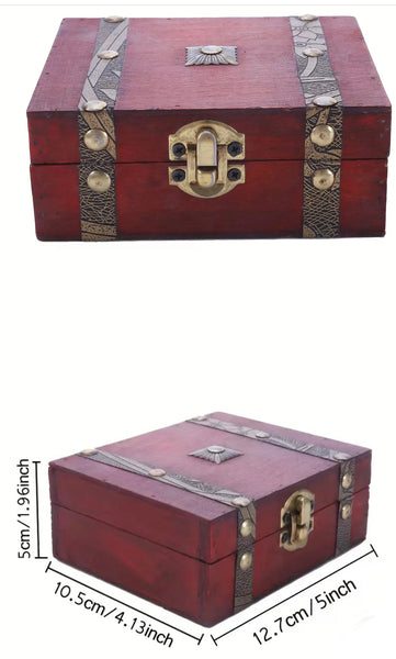 Red Wooden Dice Box