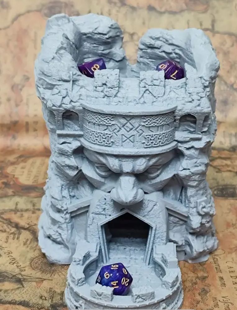 Dwarf Face Dice Tower (Unpainted)