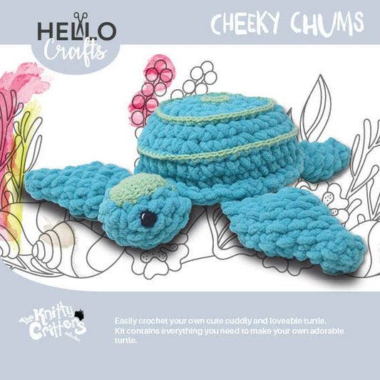 Knitty Critters Cheeky Chums - Turtle Crochet Kit