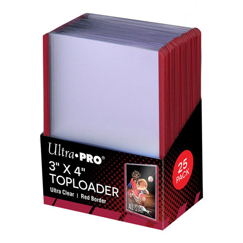 Ultra-Pro 3" x 4" Toploader Red Border
